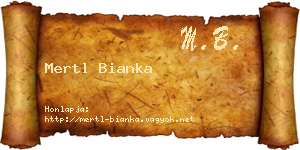 Mertl Bianka névjegykártya